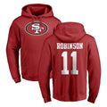 SF.49ers #11 Demarcus Robinson Player Red LOGO Pullover Hoodies Home Game Mdoa Stitched Jerseys