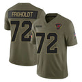 A.Cardinals #72 Hjalte Froholdt Player Olive 2025 Salute To Service Limited Home Game Mdoa Stitched Jerseys