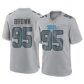 C.Panthers #95 Derrick Brown Player Gray Atmosphere Fashion Game Mdoa Stitched Jerseys