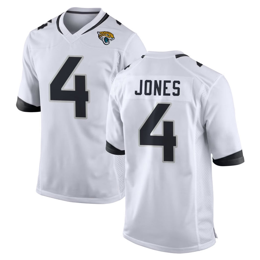 J.Jaguars #4 Jarrian Jones Player White Home Game Mdoa Stitched Jerseys