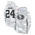 SF.49ers #24 Ashtyn Davis Player Arctic Camo Limited Salute to Service Pullover Hoodies Game Mdoa Stitched Jerseys