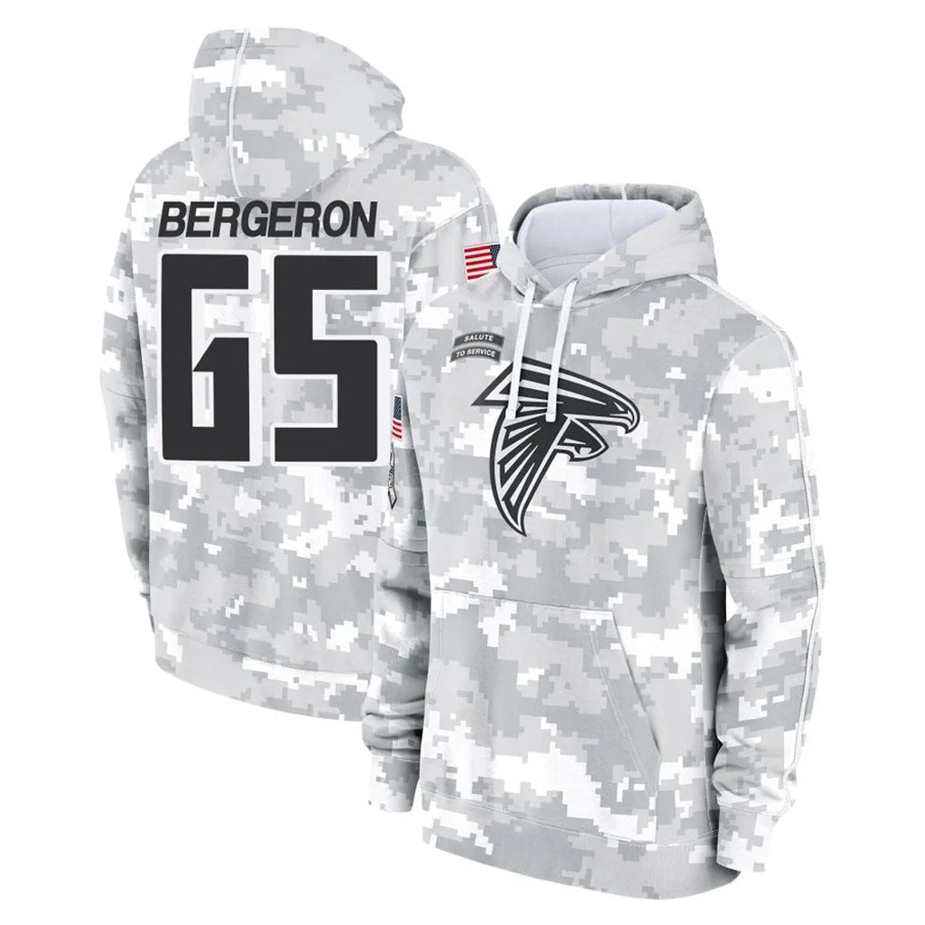 A.Falcons #65 Matthew Bergeron Player Camo Arctic Salute to Service Hoodies Limited Mdoa Stitched Jerseys