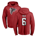 A.Falcons #6 Nick Folk Player Red Pullover Hoodies Home Game Mdoa Stitched Jerseys