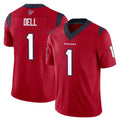 H.Texans #1 Tank Dell Player Red Limited Vapor F.U.S.E. Home Game Mdoa Stitched Jerseys