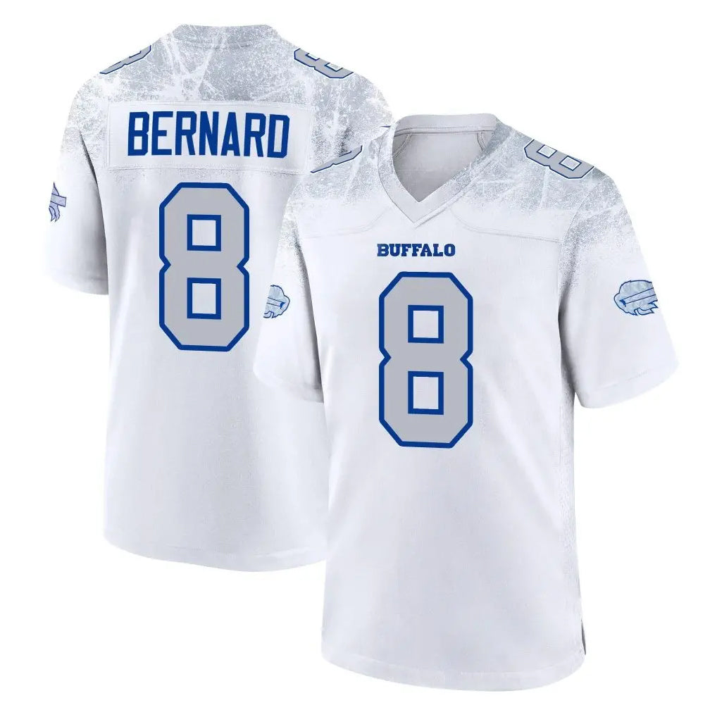 B.Bills #8 Terrel Bernard Player White Rivalries Collection Game Mdoa Stitched Jerseys
