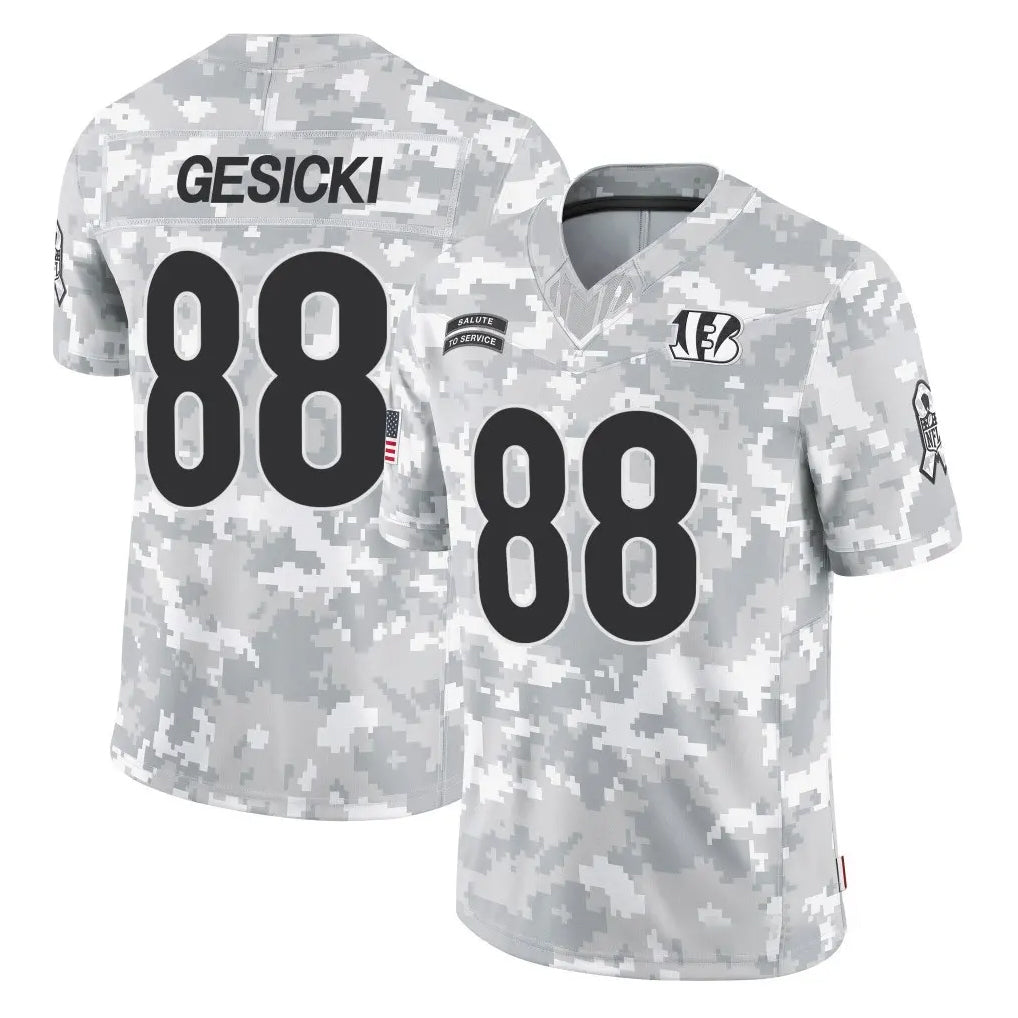 C.Bengals #88 Mike Gesicki Player Arctic Camo Salute to Service Limited Mdoa Stitched Jerseys