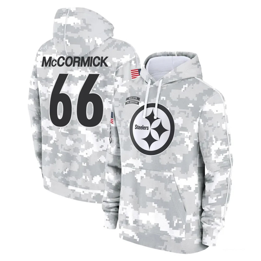 P.Steelers #66 Mason McCormick Player Arctic Camo Limited Salute to Service Pullover Hoodies Game Mdoa Stitched Jerseys