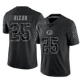 GB.Packers #25 Keisean Nixon Player Black Reflective Limited Home Game Mdoa Stitched Jerseys