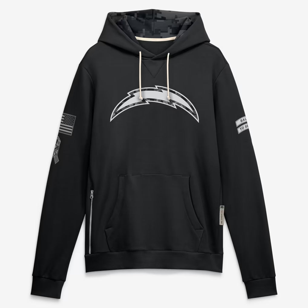 LA.Chargers 2026 Black Logo Pullover Hoodies Limited Game Mdoa Stitched Jerseys