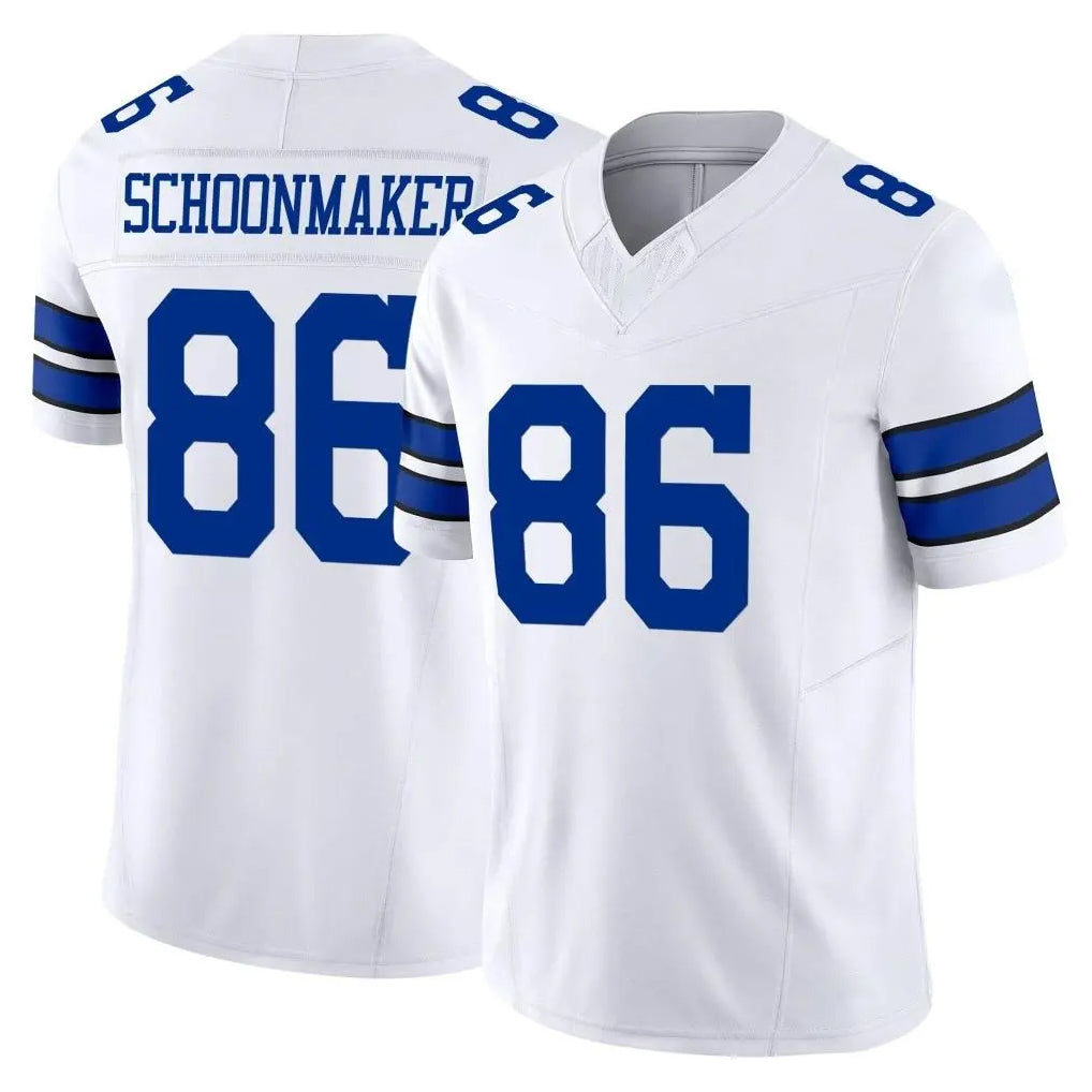 D.Cowboys #86 Luke Schoonmaker Player White Limited Vapor F.U.S.E. Home Game Mdoa Stitched Jerseys