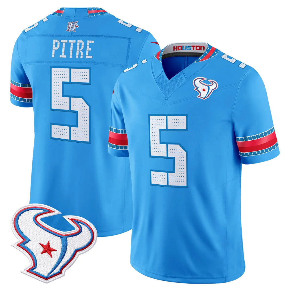 H.Texans #5 Jalen Pitre Player Blue 2026 Rivalries Vapor Limited Home Game Mdoa Stitched jerseys