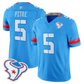 H.Texans #5 Jalen Pitre Player Blue 2026 Rivalries Vapor Limited Home Game Mdoa Stitched jerseys