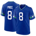 S.Seahawks #8 Jadarian Price Player Royal Throwback Home Game Mdoa Stitched Jerseys