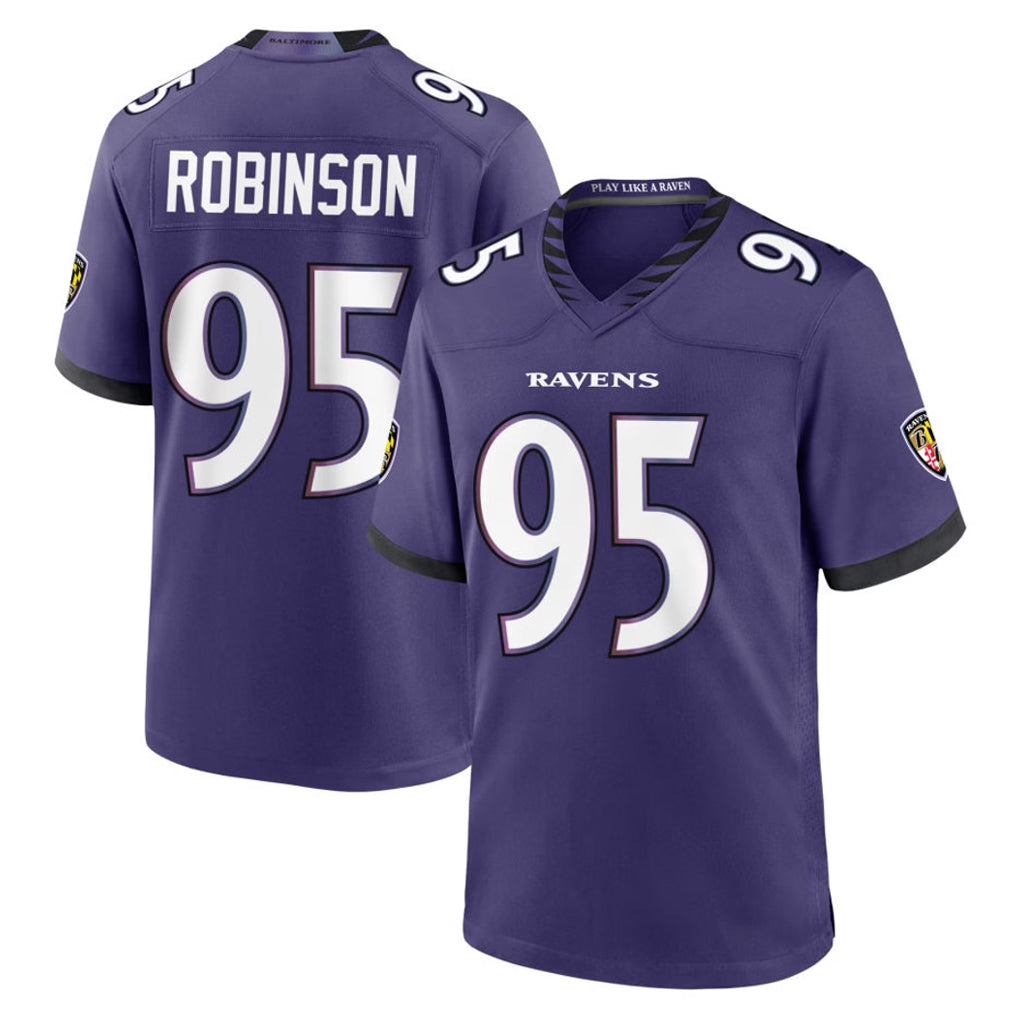B.Ravens #95 Tavius Robinson Player Purple Limited Home Game Mdoa Stitched Jerseys