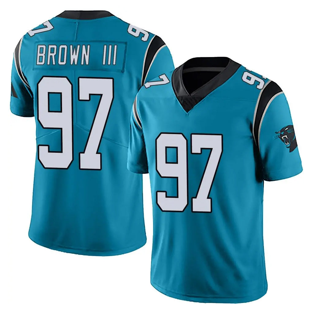 C.Panthers #97 Bobby Brown III Player Blue Vapor Untouchable Limited Game Mdoa Stitched Jerseys