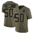C.Panthers #50 Robert Hunt Player Olive 2025 Salute to Service Limited Game Mdoa Stitched Jerseys