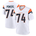 D.Broncos #74 Ben Powers Player White Home Game Mdoa Stitched Jerseys