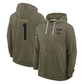 H.Texans #1 Tank Dell Player Olive Salute to Service Pullover Hoodies Limited Mdoa Stitched Jerseys