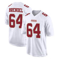 SF.49ers #64 Jake Brendel Player White Fashion Home Game Mdoa Stitched Jerseys