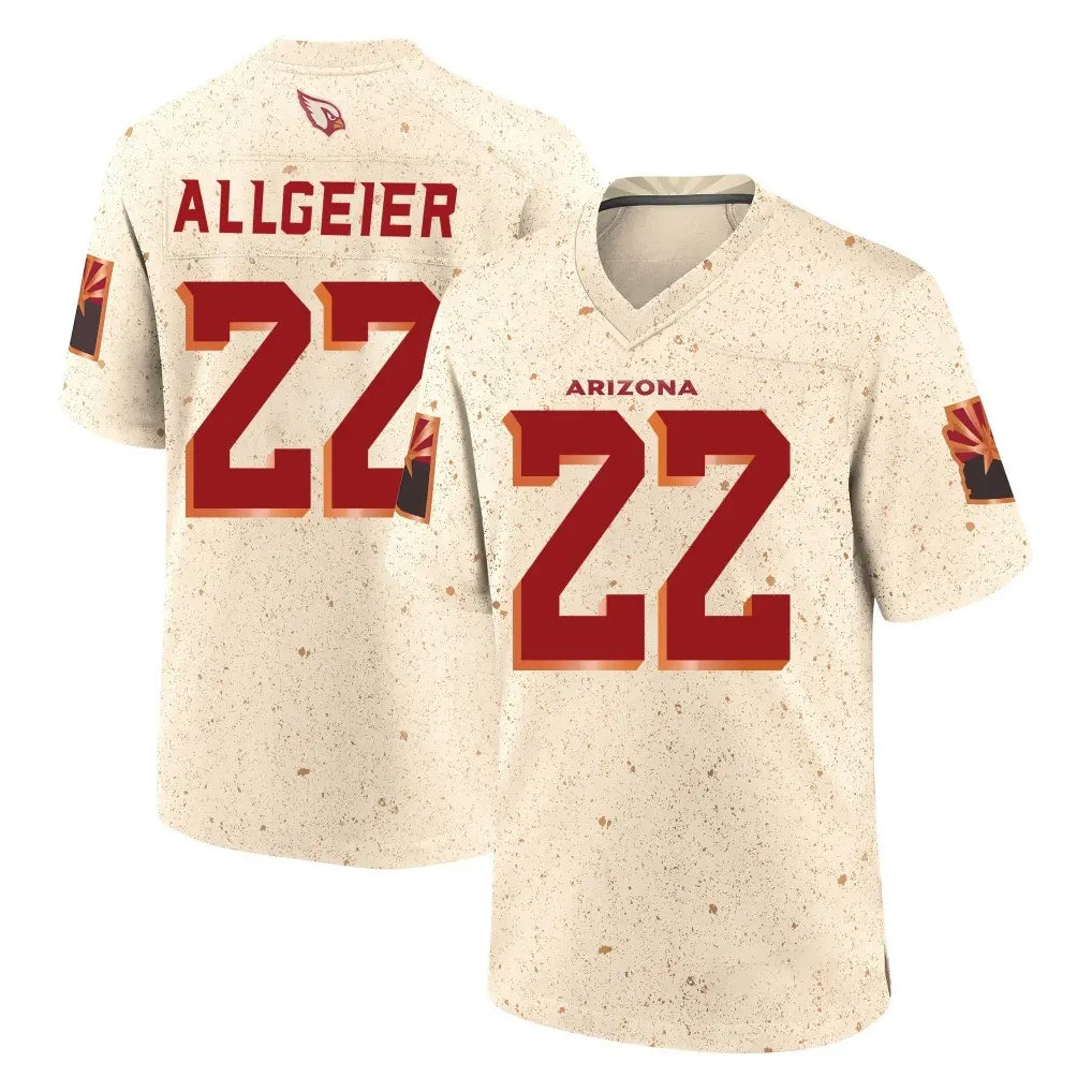 A.Cardinals #22 Tyler Allgeier Player Cream Rivalries Collection Game Mdoa Stitched Jerseys