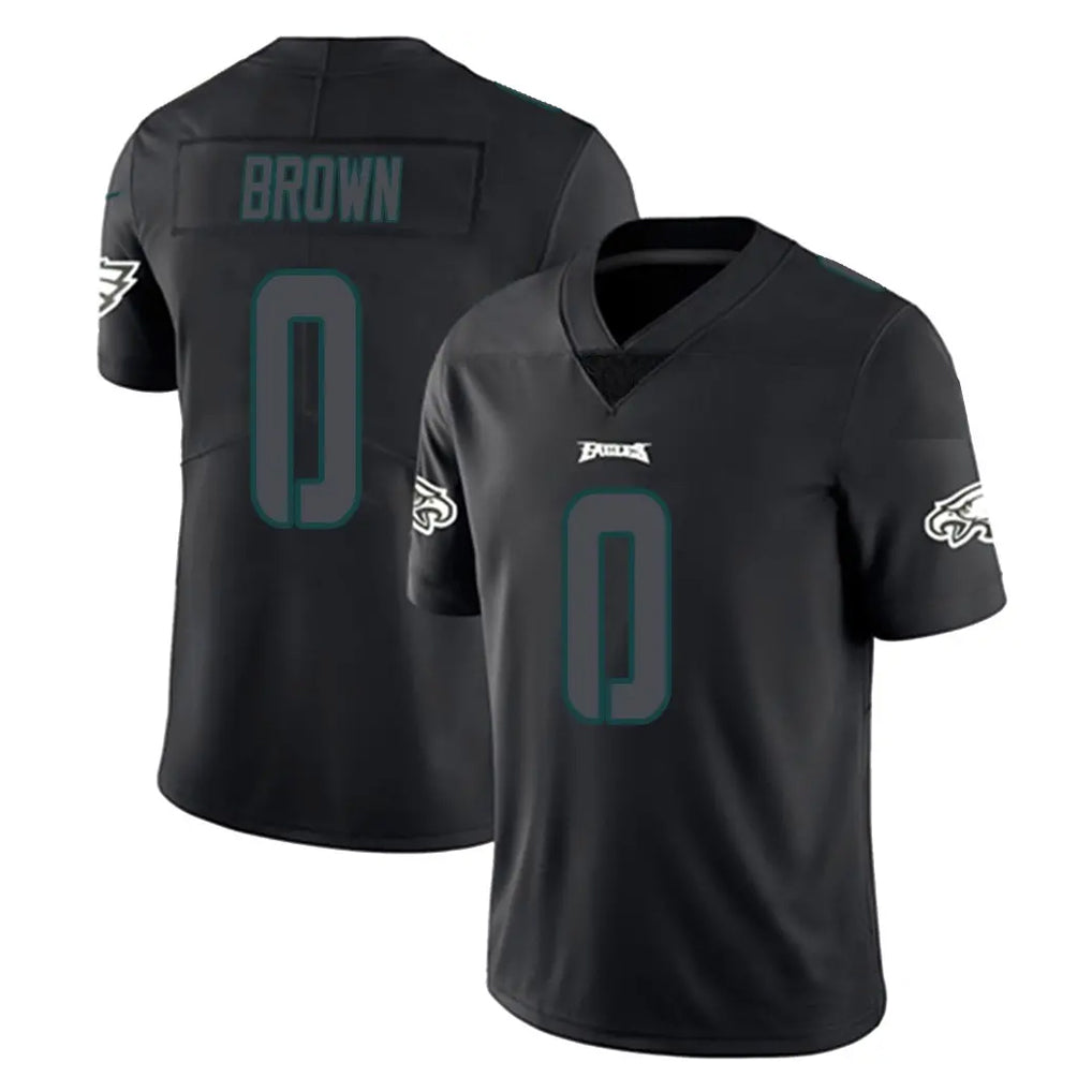 P.Eagles #0 Hollywood Brown Player Limited Black Impact Home Game Mdoa Stitched Jerseys