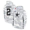D.Cowboys #2 Cobie Durant Player Arctic Camo Salute to Service Hoodies Limited Game Mdoa Stitched Jerseys