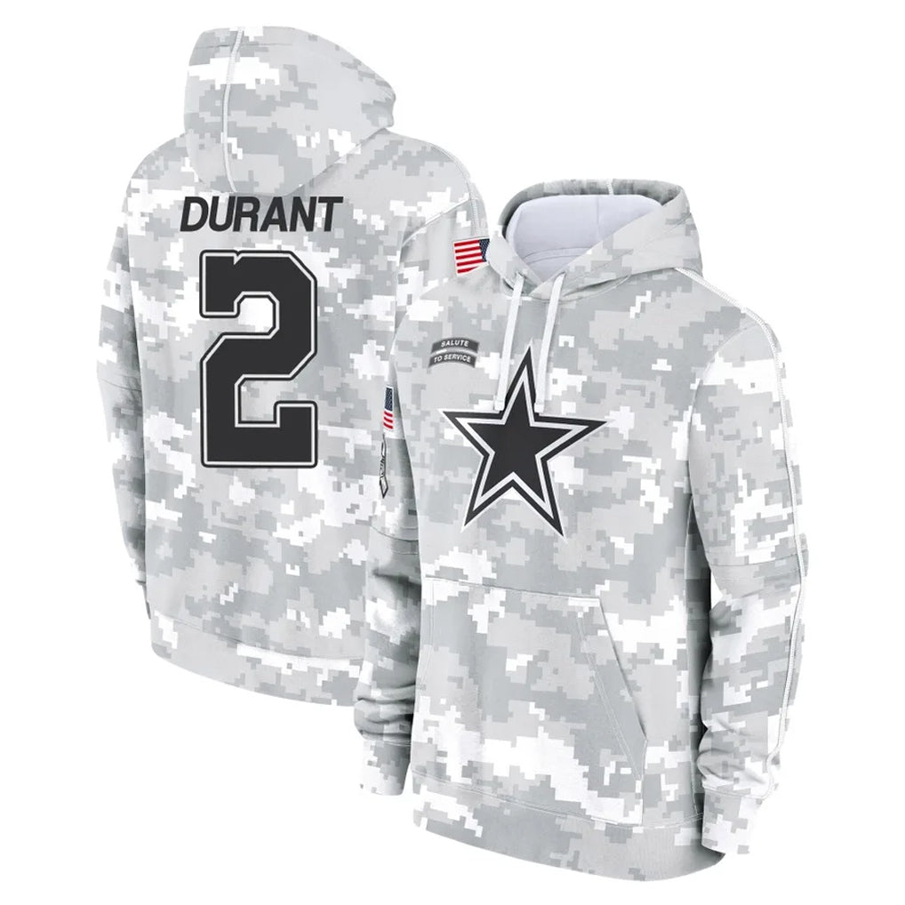 D.Cowboys #2 Cobie Durant Player Arctic Camo Salute to Service Hoodies Limited Game Mdoa Stitched Jerseys