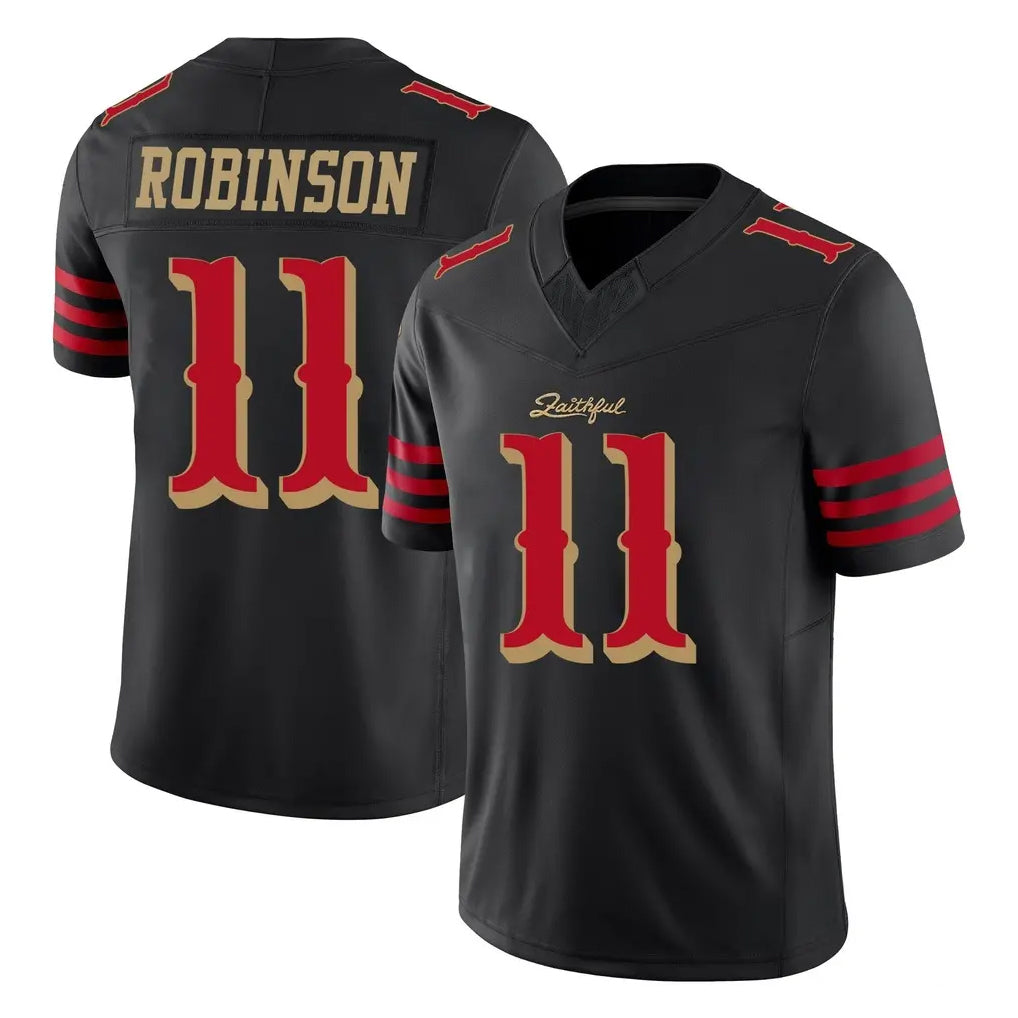 SF.49ers #11 Demarcus Robinson Player Black Limited Rivalries Collection Home Game Mdoa Stitched Jerseys