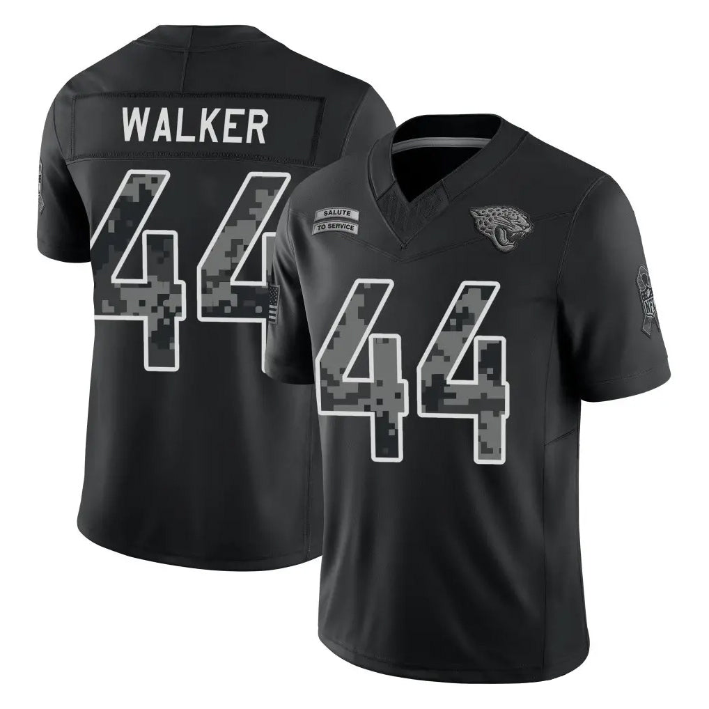 J.Jaguars #44 Travon Walker Player Black Limited 2026 Salute to Service Home Game Mdoa Stitched Jerseys