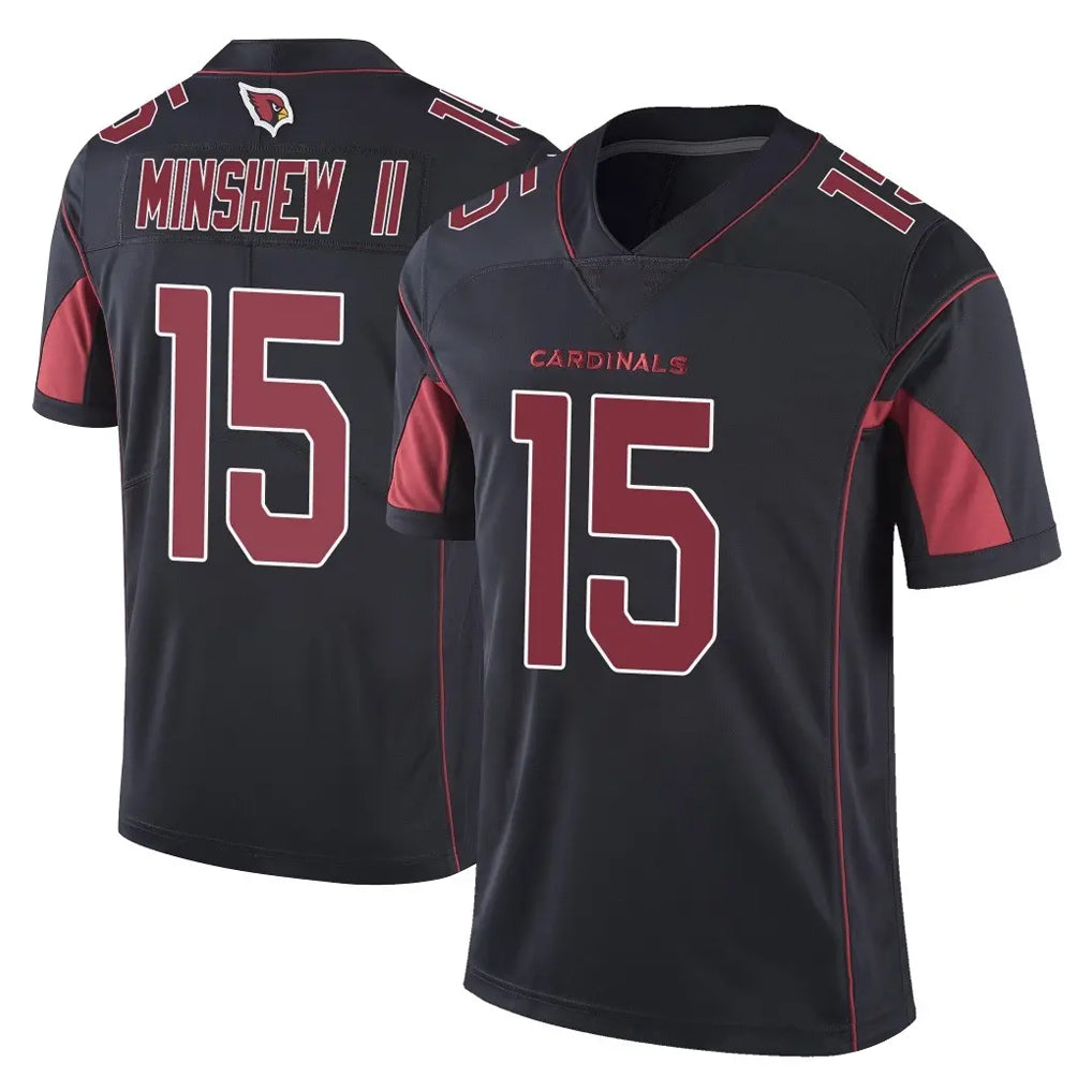 A.Cardinals #15 Gardner Minshew II Player Black Limited Color Rush Vapor Untouchable Home Game Mdoa Stitched Jerseys