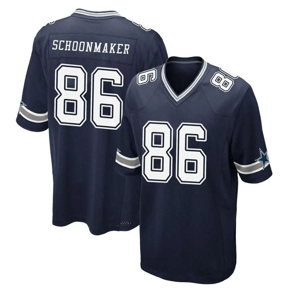 D.Cowboys #86 Luke Schoonmaker Player Navy Home Game Mdoa Stitched Jerseys