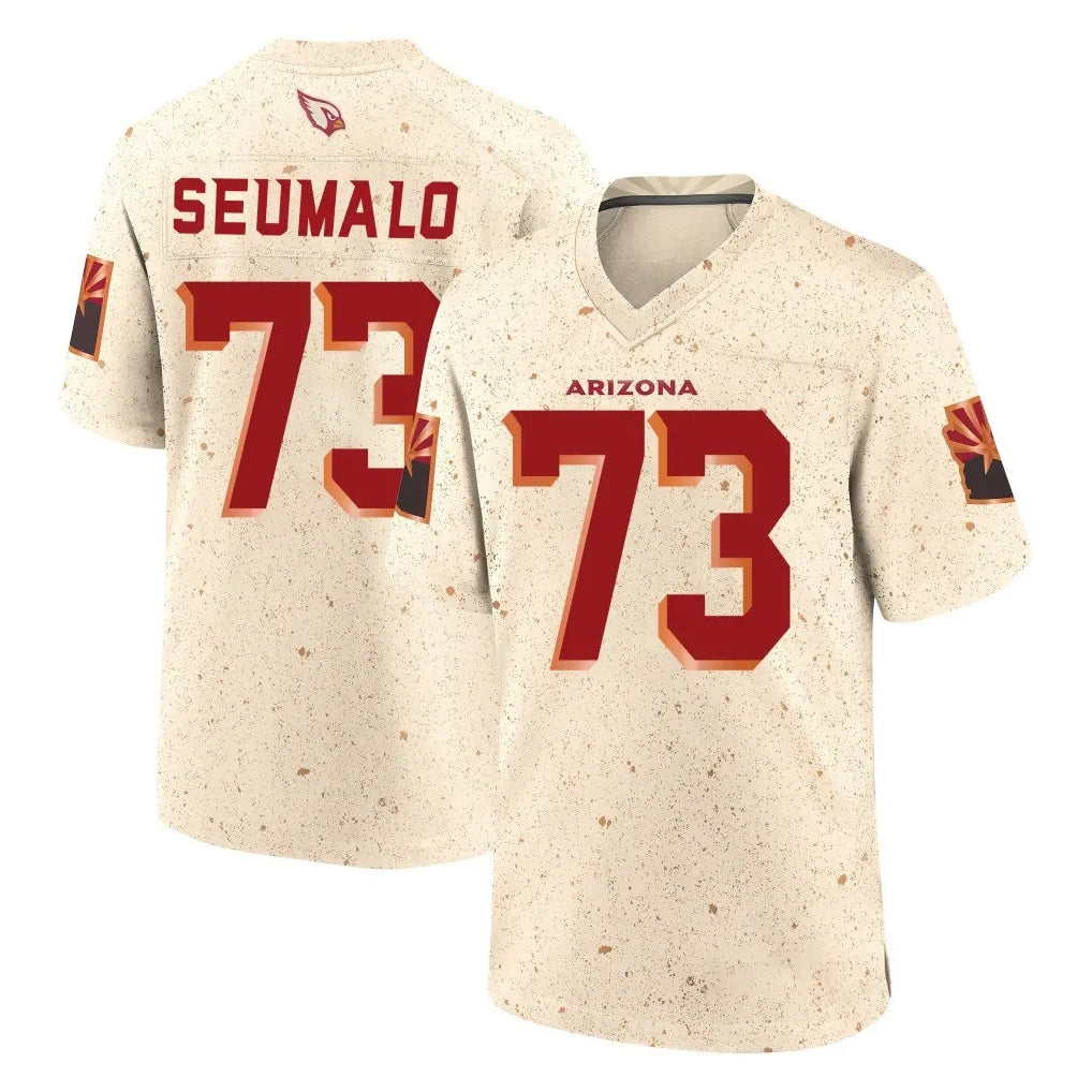 A.Cardinals #73 Isaac Seumalo Player Cream Rivalries Collection Game Mdoa Stitched Jerseys