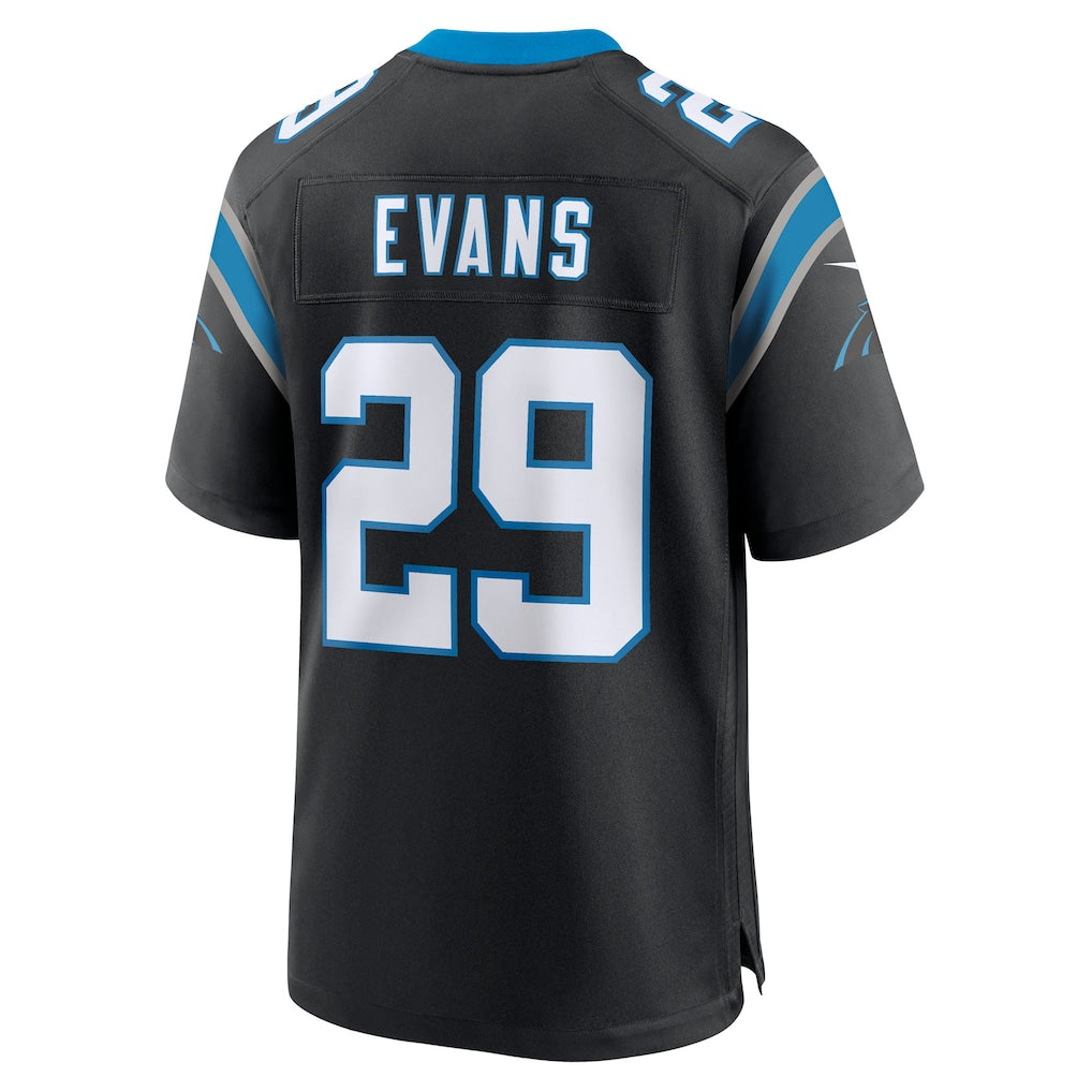 Mdoa C.Panthers #29 Akayleb Evans Black Team Game Jersey