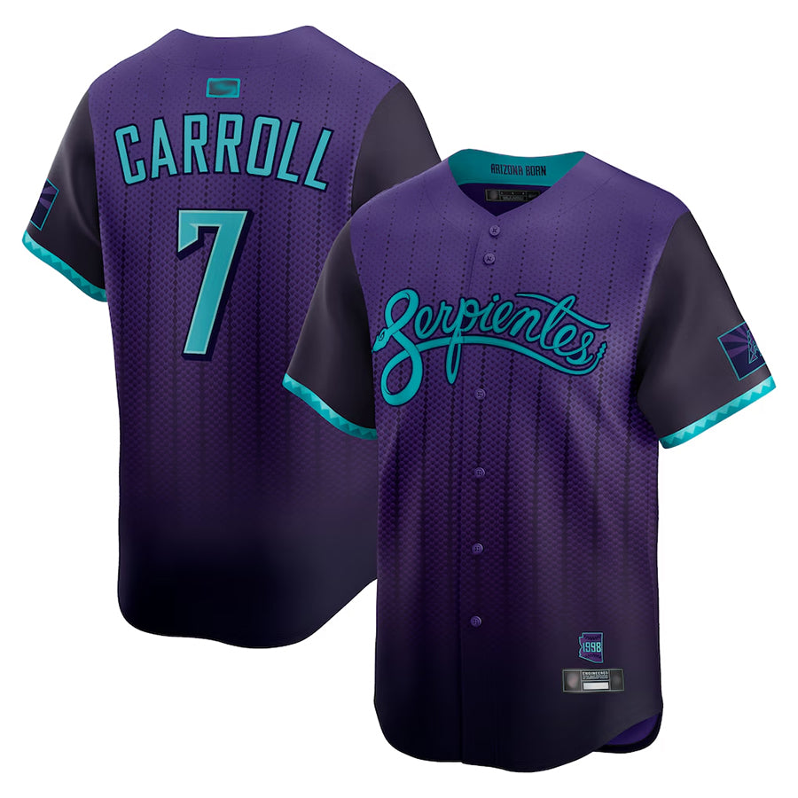 Mdoa A.Diamondbacks #7 Corbin Carroll Player Purple City Connect Limited Personalized Stitched Jerseys