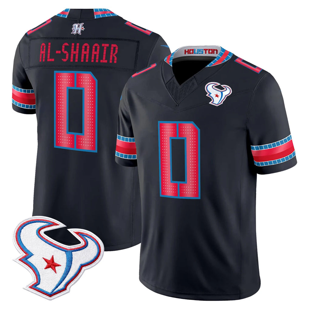 H.Texans #0 Azeez Al-Shaair Player Navy 2026 Rivalries Vapor Limited Home Game Mdoa Stitched jerseys