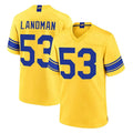 LA.Rams #53 Nate Landman Player Gold Classic Sol Home Game Mdoa Stitched Jerseys