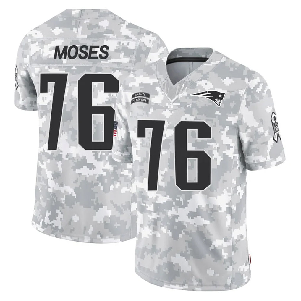 NE.Patriots #76 Morgan Moses Player Arctic Camo Salute To Service Limited Game Mdoa Stitched Jerseys