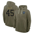D.Lions #45 Devin White Player Olive Salute to Service Pullover Hoodies Limited Mdoa Stitched Jerseys