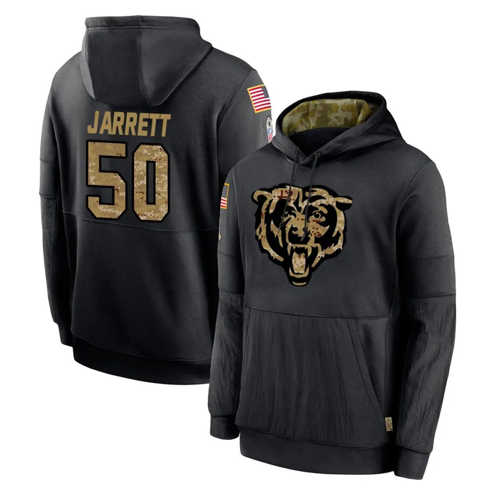 C.Bears #50 Grady Jarrett Player Black Salute to Service Pullover Hoodies Limited Mdoa Stitched Jerseys