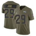 S.Seahawks #29 Josh Jobe Player Olive 2025 Salute To Service Limited Home Game Mdoa Stitched Jerseys