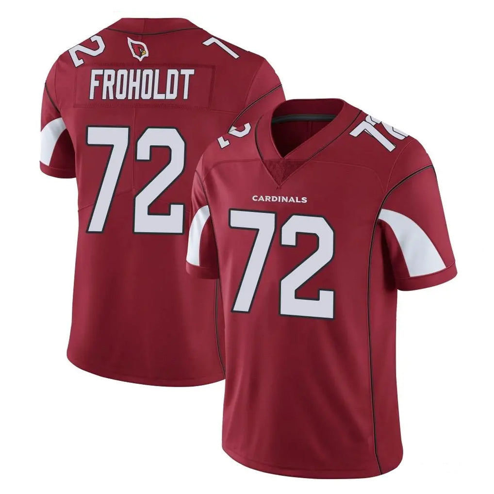 A.Cardinals #72 Hjalte Froholdt Player Cardinal Vapor Limited Home Game  Mdoa Stitched Jerseys
