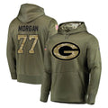 GB.Packers #77 Jordan Morgan Player Olive Salute to Service Pullover Hoodies Home Game Mdoa Stitched Jerseys