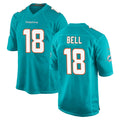 M.Dolphins #18 Chris Bell Player Aqua Home Game Mdoa Stitched Jerseys