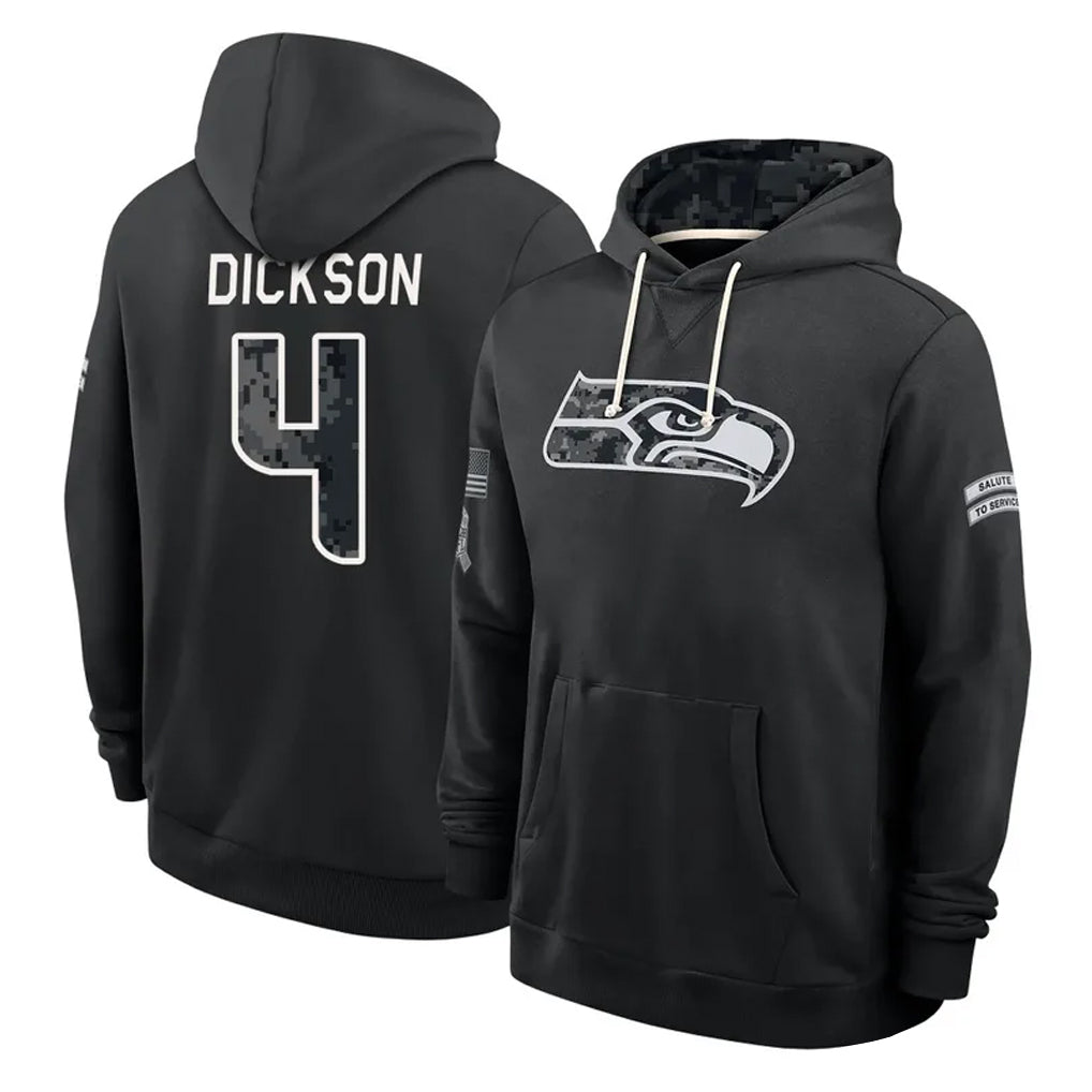 S.Seahawks #4 Michael Dickson Player 2026 Black Logo Pullover Hoodies Limited Game Mdoa Stitched Jerseys