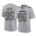 LV.Raiders #95 Kwity Paye Player Gray Atmosphere Fashion Limited Game Stitched Jerseys
