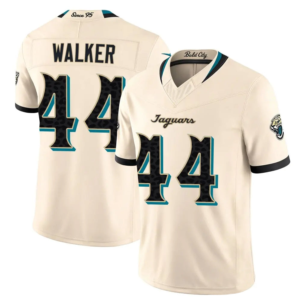 J.Jaguars #44 Travon Walker Player Natural Limited 2026 Rivalries Collection Game Mdoa Stitched Jerseys