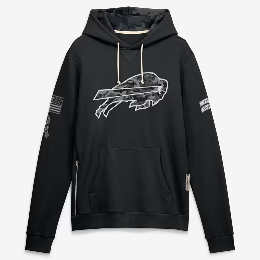 B.Bills 2026 Black Logo Pullover Hoodies Limited Game Mdoa Stitched Jerseys