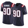NE.Patriots #90 Christian Barmore Player Navy Limited Vapor F.U.S.E. Home Game Mdoa Stitched Jerseys