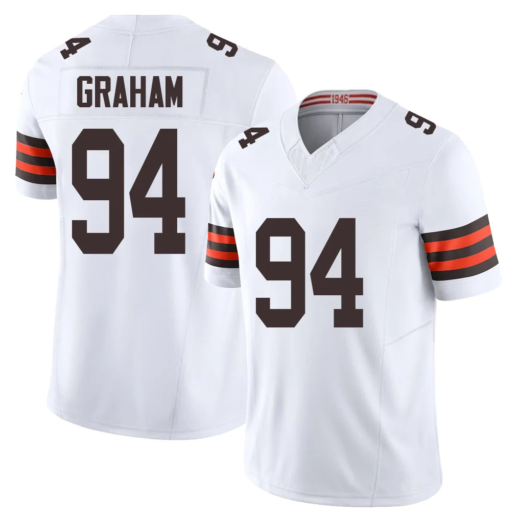 C.Browns #94 Mason Graham Player White Vapor F.U.S.E. Limited Home Game Mdoa Stitched Jerseys