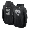 J.Jaguars #3 Jakobi Meyers Player 2026 Black Logo Pullover Hoodies Limited Game Mdoa Stitched Jerseys